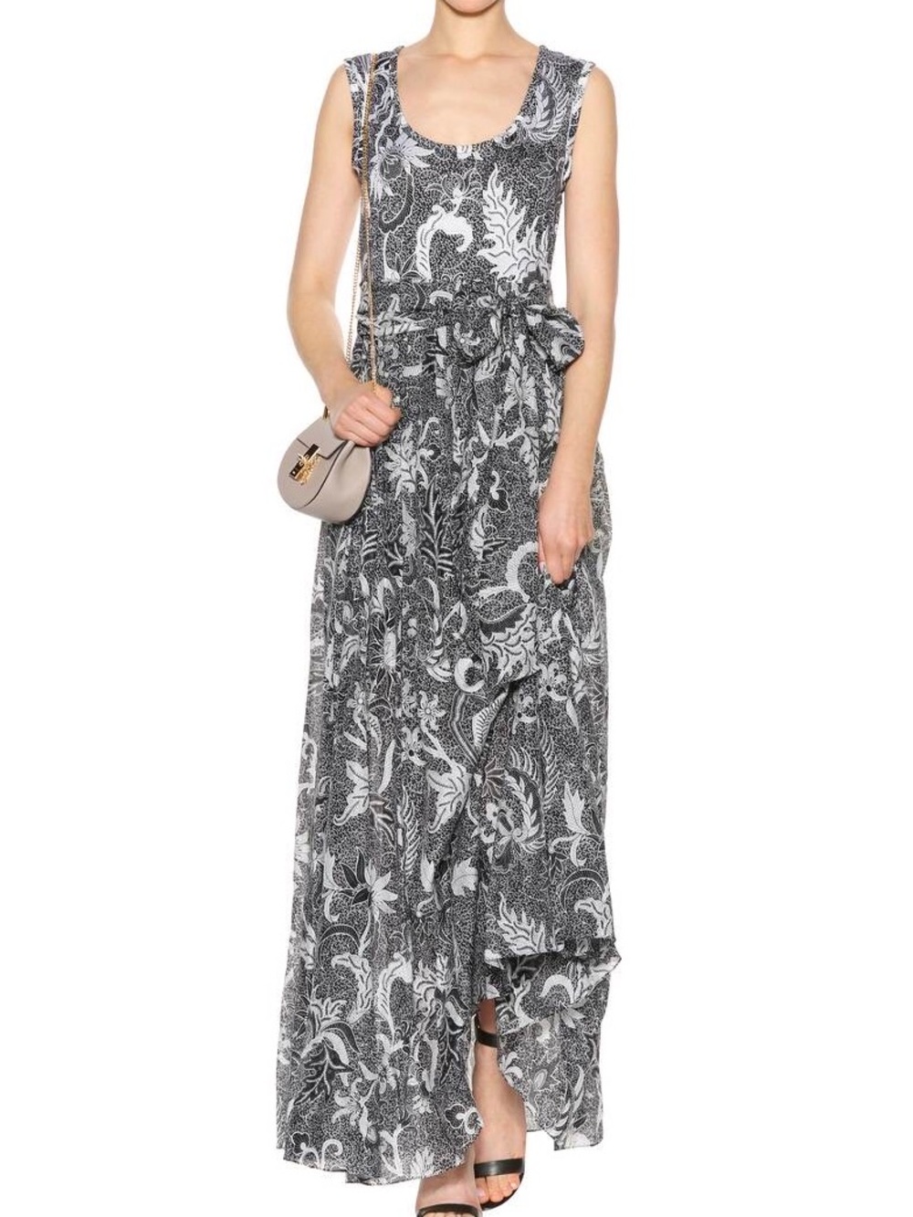 DVF Silk Blend Maxi Dress